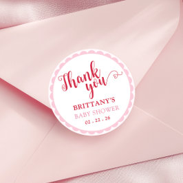 Cherry On Top Baby Shower Round Stickers