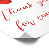 Cherry on Top Baby Shower Vielen Dank für Ihr Komm Poster (Ecke)