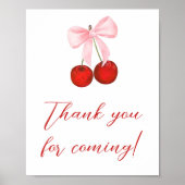 Cherry on Top Baby Shower Vielen Dank für Ihr Komm Poster (Vorne)