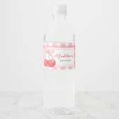 Cherry on Top Baby Shower Wasserflaschenetikett (Vorderseite)