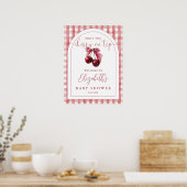 Cherry On Top Baby Shower Welcome Sign Poster (Küche)