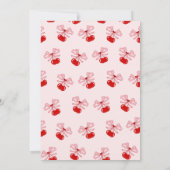 Cherry on Top Birthday Cherries 1st Birthday Einladung (Rückseite)