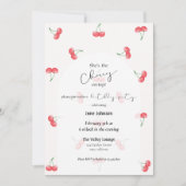 Cherry On Top Birthday Invitation Einladung (Vorderseite)