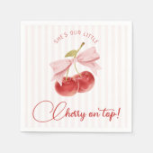 Cherry on Top Birthday Napkins Serviette (Vorderseite)