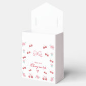 Cherry on Top Blossom Baby Dusche Gefälligkeitsbox Geschenkschachtel (Geöffnet)