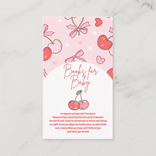 Cherry on top Books for Baby Begleitkarte (Vorderseite)