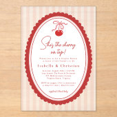 Cherry on Top  Bow All in One Couples Shower Acryleinladungen (Vorderseite)