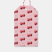 Cherry on Top Bow Coquette Baby Dusche Vielen Dank Geschenkanhänger (Rückseite)