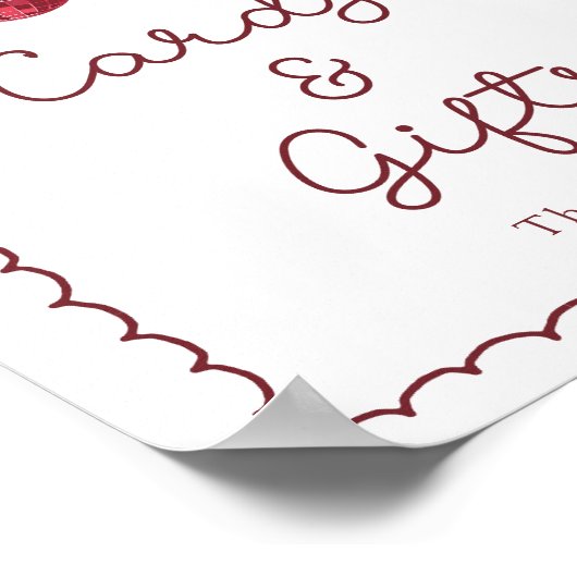 Cherry on Top Brautparty Karten und Geschenke Poster (Ecke)