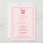 Cherry on Top Bridal Dusche Einladung (Vorderseite)