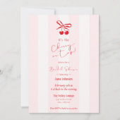 Cherry On Top Bridal Shower Invitation Einladung (Vorderseite)