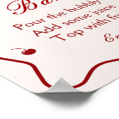 Cherry On Top Bridal Shower Mimosa Bar Poster (Ecke)