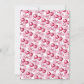 Cherry on Top Coquette 1. Geburtstag Party Einladung (Rückseite)