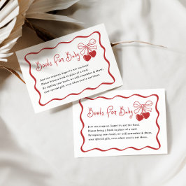 Cherry On Top Coquette Baby Showbücher für Baby Begleitkarte