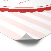 Cherry on Top Coquette Bow Baby Shower Welcome  Poster (Ecke)