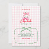 Cherry on Top First Birthday Einladung (Vorderseite)