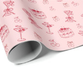 Cherry on Top Geburtstag Geschenkpapier (Rolleneckpunkt)