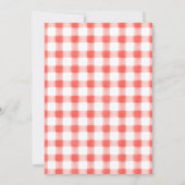 Cherry on Top Gingham Baby Shower Einladung (Rückseite)