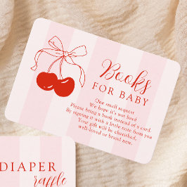 Cherry on Top Girl Baby Shower Books for Baby Begleitkarte