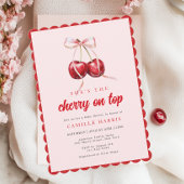 Cherry on Top Girl Baby Shower Einladung