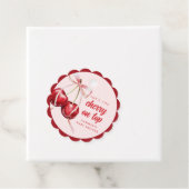 Cherry on Top Girl Baby Shower Geschenkanhänger (Beispiel)