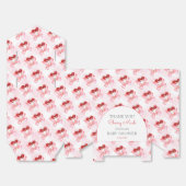 Cherry on Top Pink Bow Baby Dusche Vielen Dank Geschenkschachtel (Ungefaltet)