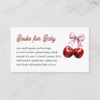 Cherry On Top Pink Bow Baby Shower Books für Baby