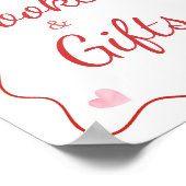 Cherry on Top Pink Bow Baby Shower Bücher und Gesc Poster (Ecke)