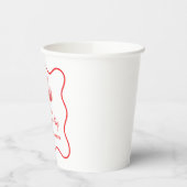 Cherry on Top Pink Bow Bachelorette Pappbecher (Links)