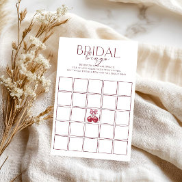 Cherry on Top Pink Bow Brautparty Bingo Game