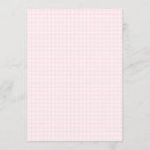 Cherry on Top Pink Bow Gingham Baby Shower Einladung (Rückseite)