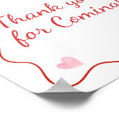 Cherry on Top Pink Bow Vielen Dank für Ihr Kommen Poster (Ecke)