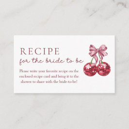 Cherry On Top Rezept für die Braut Begleitkarte