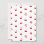 Cherry On Top White Galentine's Day Einladung (Rückseite)