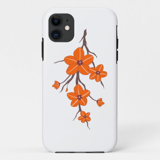Cherry orange Blume Muster! Case-Mate iPhone Hülle (Rückseite)
