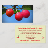 Cherry Orchard Visitenkarte (Vorne/Hinten)