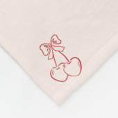 Cherry Outline Minimalism Fleecedecke (Ecke)