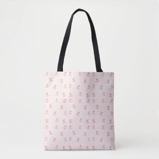 Cherry Outline Minimalism Tasche (Vorderseite)