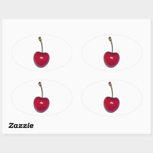 Cherry Ovaler Aufkleber (Blatt)