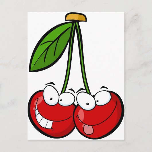 Cherry Pair Postkarte (Vorderseite)