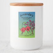 Cherry Pals Funny Cartoon Jam Pie und mehr Lebensmitteletikett (Vorderseite)