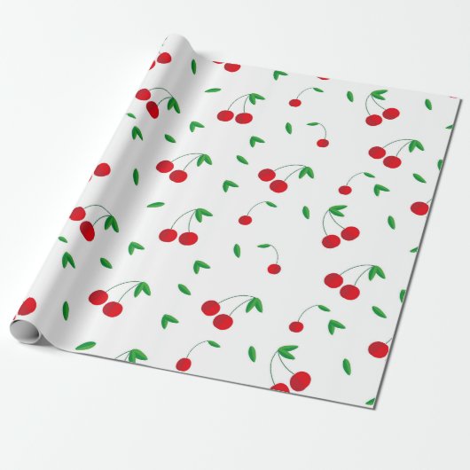 Cherry Pattern Easy Cherry Zeichnend Kirsche Art C Geschenkpapier (Ungerollt)
