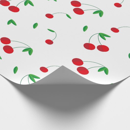 Cherry Pattern Easy Cherry Zeichnend Kirsche Art C Geschenkpapier (Ecke)