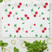 Cherry Pattern Easy Cherry Zeichnend Kirsche Art C Geschirrtuch (Gefaltet)