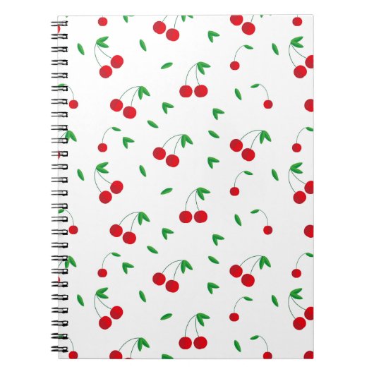 Cherry Pattern Easy Cherry Zeichnend Kirsche Art C Notizblock (Vorderseite)