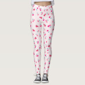 Cherry Pattern, Erdbeermuster Leggings (Vorderseite)