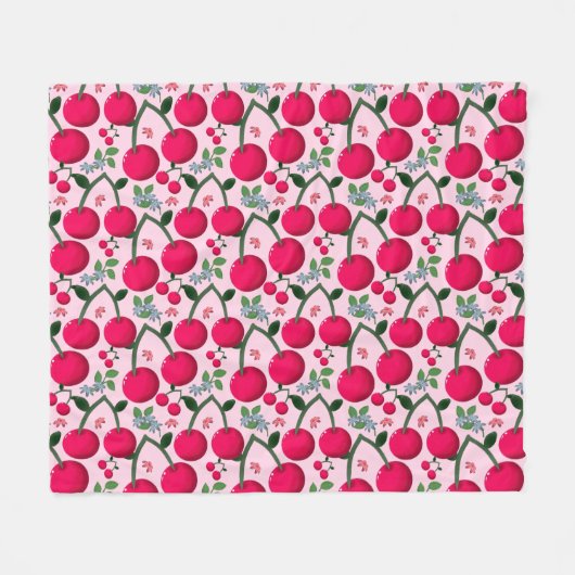 Cherry pattern  fleecedecke (Vorderseite (Horizontal))