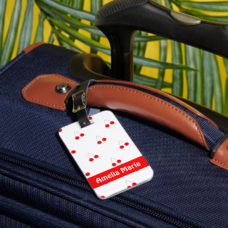 Cherry Pattern Fruit Personalize Gepäckanhänger
