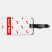 Cherry Pattern Fruit Personalize Gepäckanhänger (Rückseite horizontal)