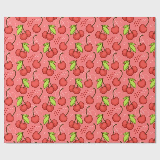 Cherry Pattern Geschenkpapier (Flach)